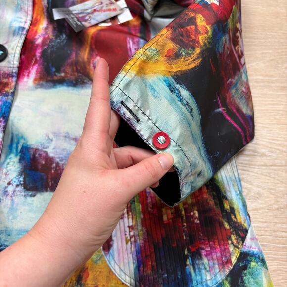 NWT UBU Classic Piped‎ Reversible Raincoat Women's M - Picture 3 of 9